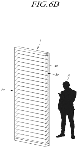 Samsung Patents a Transparent Display That Charges Itself Using Rotating Solar Blinds patent drawing, sheet 7
