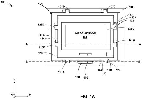 Google Patent Takes Aim at Camera Shake With a Sliding Sensor patent drawing, sheet 1