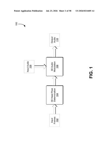 Patent: Knowing Where You Look Puts Sound in the Right Place patent drawing, sheet 1