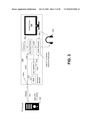 Patent: Knowing Where You Look Puts Sound in the Right Place patent drawing, sheet 3