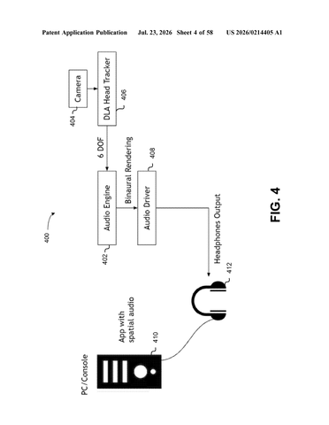 Patent: Knowing Where You Look Puts Sound in the Right Place patent drawing, sheet 4