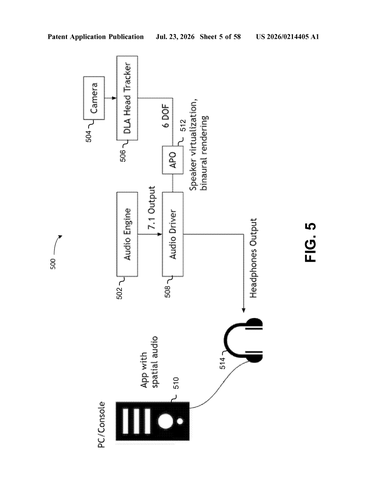 Patent: Knowing Where You Look Puts Sound in the Right Place patent drawing, sheet 5