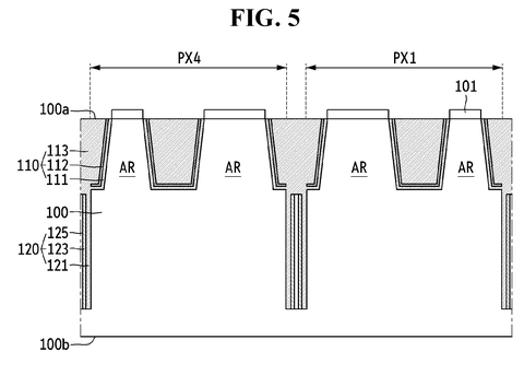 Samsung Patents a New Way to Wire Pixels Together Inside a Camera Chip patent drawing, sheet 5