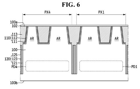 Samsung Patents a New Way to Wire Pixels Together Inside a Camera Chip patent drawing, sheet 6