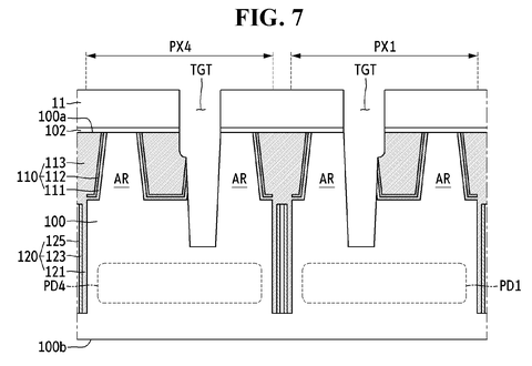 Samsung Patents a New Way to Wire Pixels Together Inside a Camera Chip patent drawing, sheet 7
