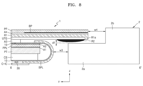Samsung Display Patents a Precisely Spaced Frame for Keeping Screens Centered patent drawing, sheet 8