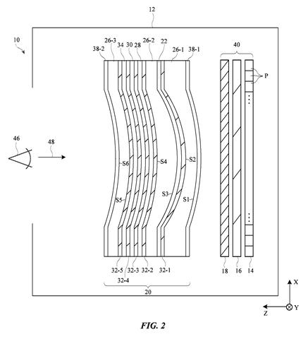 Apple Patents a Folded-Light Lens Design for Thinner VR Headsets patent drawing, sheet 2