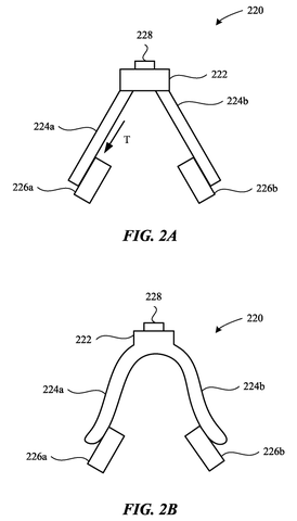 Apple Patents a Swappable Nose Bridge for Glasses That Project Images patent drawing, sheet 2