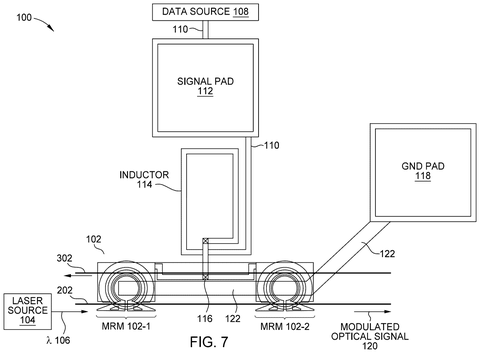 Xilinx Patents a Multi-Ring Light Modulator for Faster On-Chip Data Links patent drawing, sheet 7