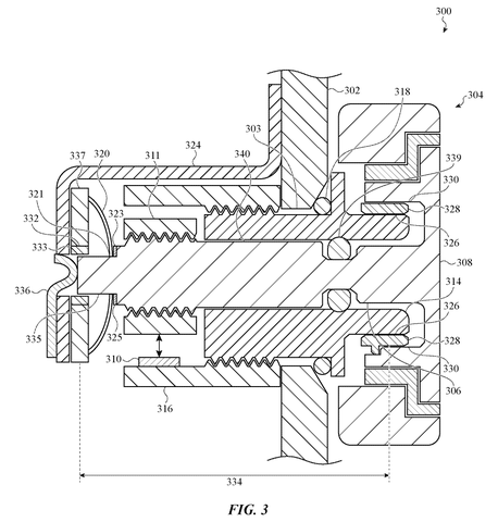 Apple Patents the Internal Mechanics Behind the Apple Watch Crown patent drawing, sheet 4