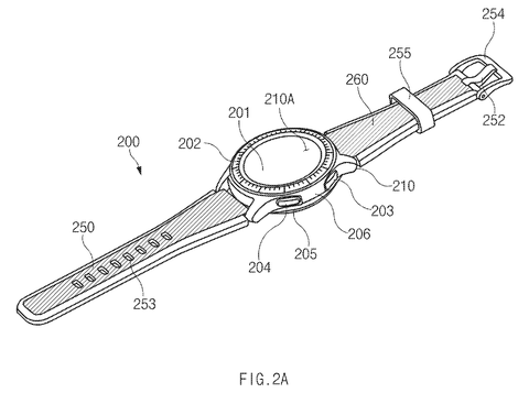 Samsung Patents a Smartwatch Back Panel Where the Health Sensor and Charger Share Wiring patent drawing, sheet 2