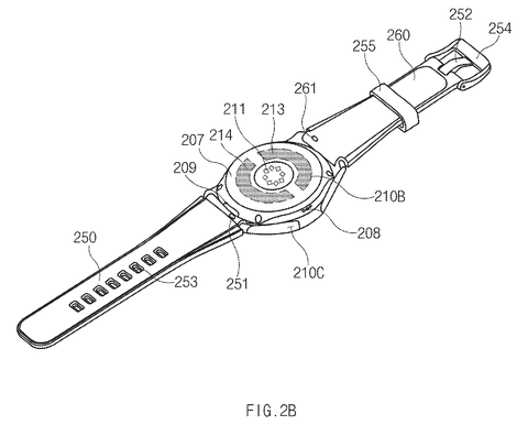 Samsung Patents a Smartwatch Back Panel Where the Health Sensor and Charger Share Wiring patent drawing, sheet 3
