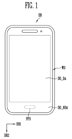Samsung Patents a Two-Adhesive Mount for Fingerprint Sensors Hidden Behind Screens patent drawing, sheet 1