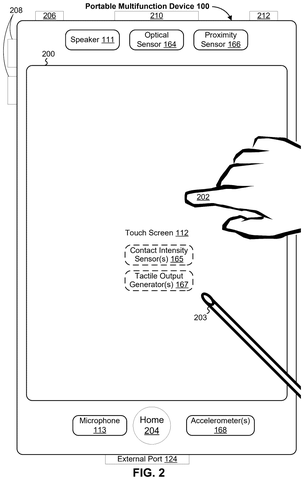 Apple Patents On-Screen UI Elements That Squash and Stretch Based on How You Swipe patent drawing, sheet 3