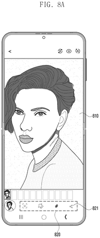 Samsung Patents a Sharing Sheet That Edits Your Content Before Sending It patent drawing, sheet 8