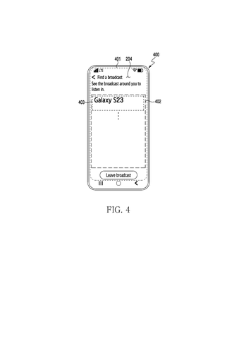 Samsung Patents a Faster Way to Show Nearby Bluetooth Audio Sources Before Connecting patent drawing, sheet 4
