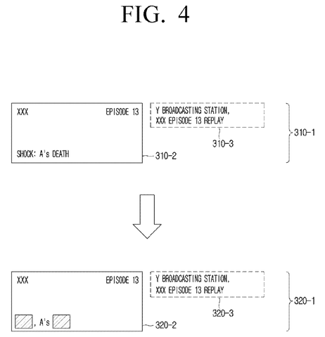 Samsung Patents a TV That Automatically Blurs Spoilers in Search Results patent drawing, sheet 4