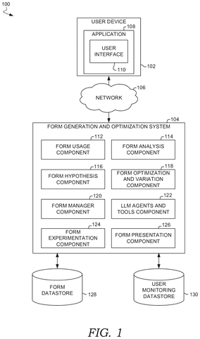 Adobe Patents a System That Watches You Fill Out Forms and Rewrites Them With AI patent drawing, sheet 1