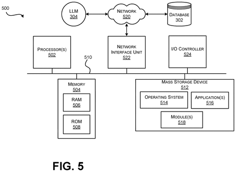Microsoft Patents AI Tool That Turns Plain English Queries Into Database Answers patent drawing, sheet 5