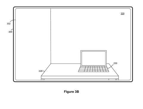 Apple Patents a Display That Shifts the Camera’s View to Match Your Eyes patent drawing, sheet 4