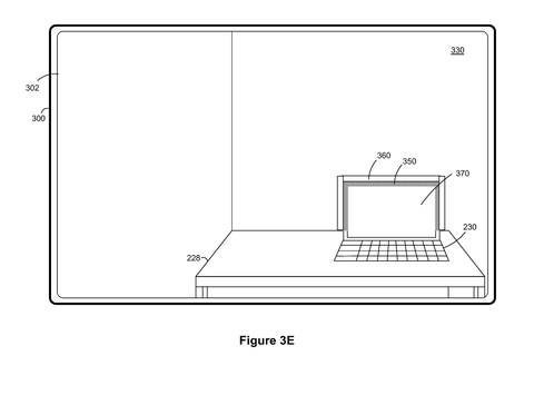 Apple Patents a Display That Shifts the Camera’s View to Match Your Eyes patent drawing, sheet 7