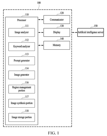 Samsung Patents a Way to Edit Photos by Tapping Keywords the Camera Finds Itself patent drawing, sheet 1
