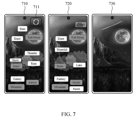 Samsung Patents a Way to Edit Photos by Tapping Keywords the Camera Finds Itself patent drawing, sheet 7
