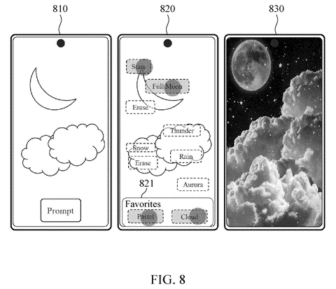 Samsung Patents a Way to Edit Photos by Tapping Keywords the Camera Finds Itself patent drawing, sheet 8