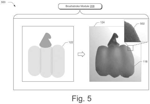 Adobe Patents a Digital Brush That Simulates How Paint Drips With Gravity patent drawing, sheet 5