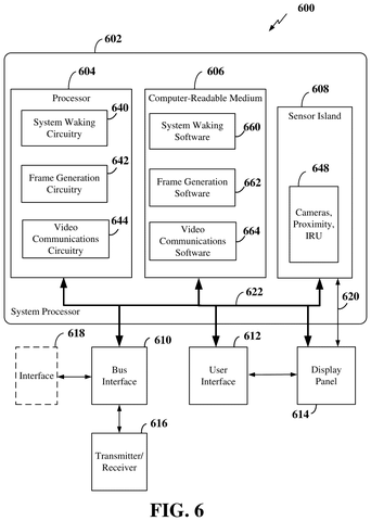 Qualcomm Patents a Way to Wake Your Screen the Instant the Chip Wakes Up patent drawing, sheet 6