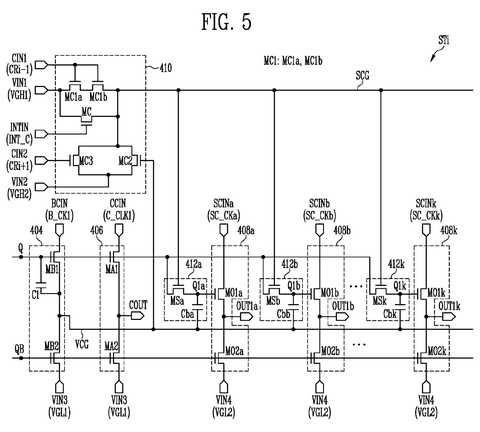 Samsung Files Patent for a Display Panel Circuit That Controls Multiple Scan Signals at Once patent drawing, sheet 6