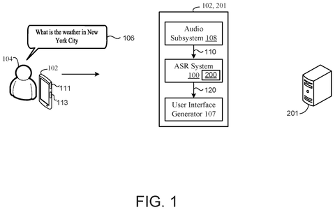 Google Patents a Way to Transcribe Long Audio Without Losing the Thread patent drawing, sheet 1