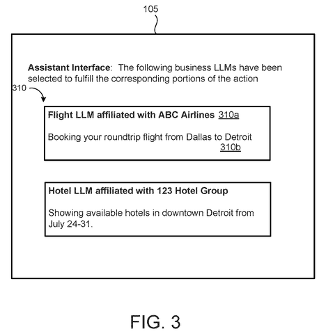 Google AI Patent Teaches Assistants to Speak Any AI’s Language patent drawing, sheet 3