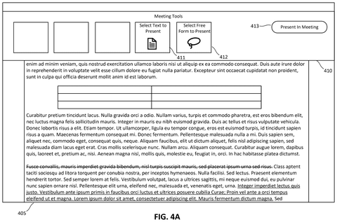 Microsoft Patents a Tool That Pulls Scattered File Content Into One Meeting View patent drawing, sheet 4