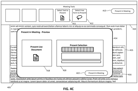 Microsoft Patents a Tool That Pulls Scattered File Content Into One Meeting View patent drawing, sheet 6