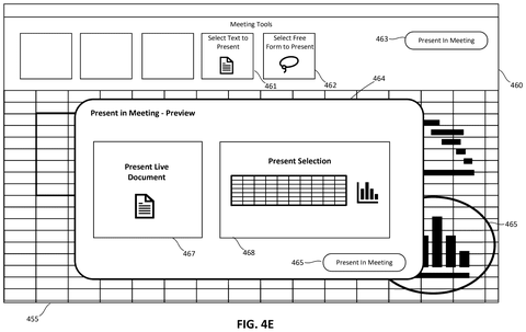 Microsoft Patents a Tool That Pulls Scattered File Content Into One Meeting View patent drawing, sheet 8