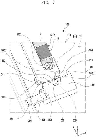 Samsung Patents a Tri-Fold Phone That Uses Shifting Magnets to Hold Its Shape patent drawing, sheet 8