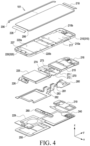 Samsung Patents a Foldable Phone Speaker That Redirects Sound When You Fold It patent drawing, sheet 4