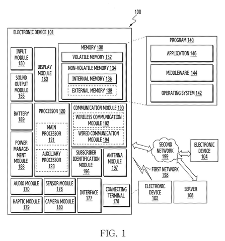 Samsung Patents a Foldable Phone That Vibrates Differently When Folded patent drawing, sheet 1