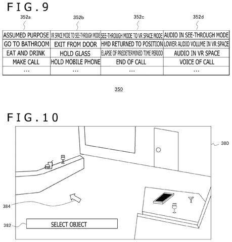 Sony Patent Switches VR View to Real World Mid-Game patent drawing, sheet 8