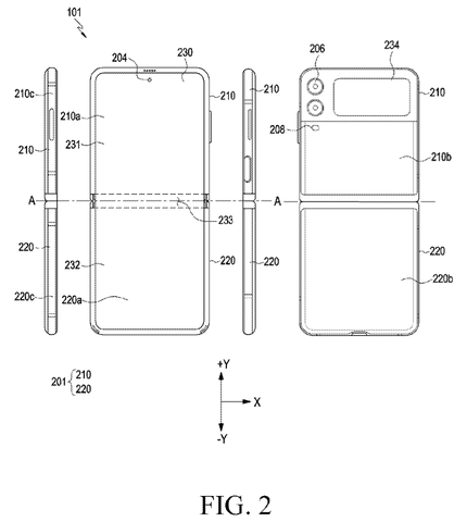 Samsung Patents a Protective Edge Cover for Foldable Phone Displays patent drawing, sheet 2