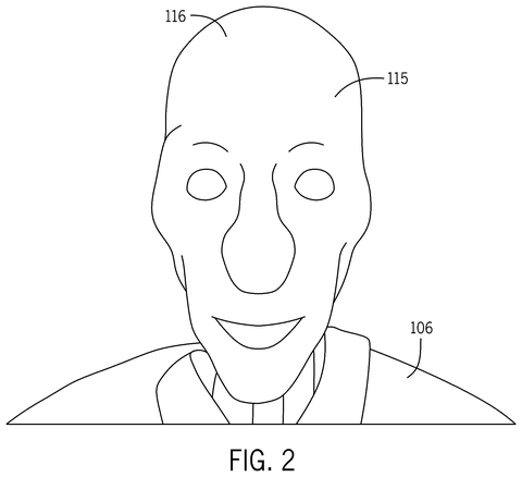 Disney Patents Hidden Tracking Dots That Keep Projected Images Locked to Moving Robot Characters patent drawing, sheet 2