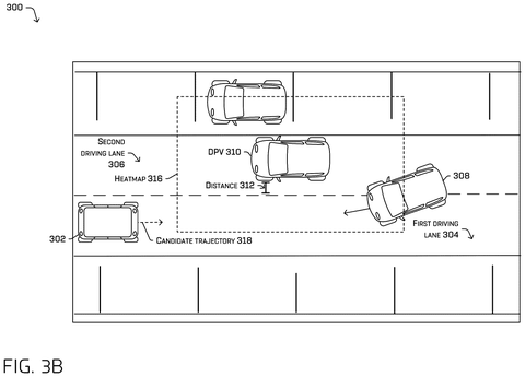 Amazon Patent Teaches Robotaxis How to Navigate Around Double-Parked Cars patent drawing, sheet 4