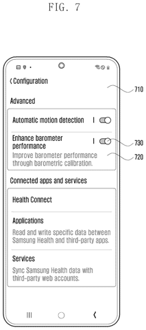 Samsung Patents a System That Recalibrates Your Phone’s Altitude Sensor After You Drop It patent drawing, sheet 8