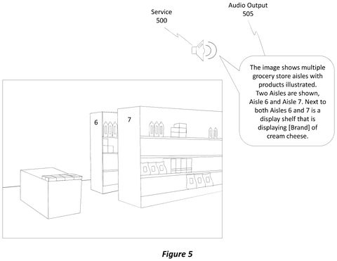 Microsoft Patents Technology That Reads Photos Aloud for Blind Users patent drawing, sheet 5