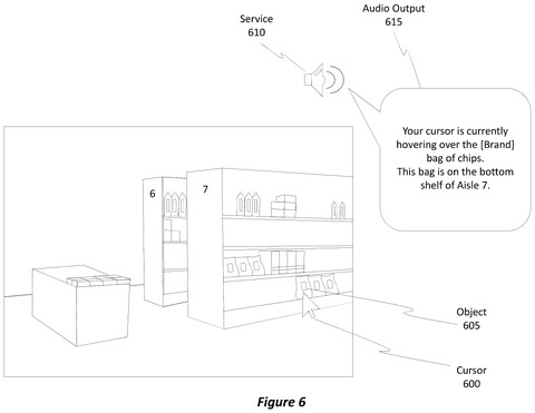 Microsoft Patents Technology That Reads Photos Aloud for Blind Users patent drawing, sheet 6