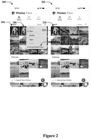 Microsoft Patents an AI System That Groups Similar Photos Into Stacks patent drawing, sheet 2