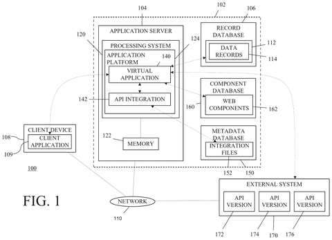 Salesforce Patents a System That Keeps App Screens Current When Outside Data Sources Change patent drawing, sheet 1