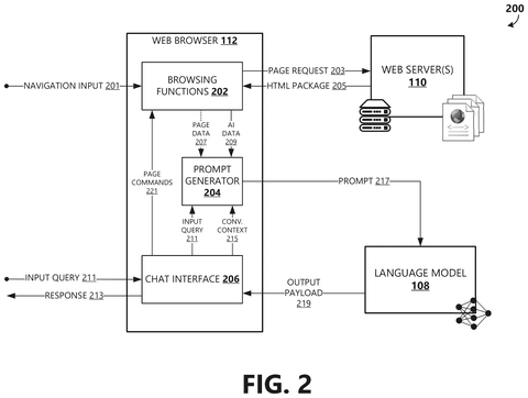 Microsoft Patent Enables HTML Metadata to Power Customizable Browser-Based AI Chatbots patent drawing, sheet 2
