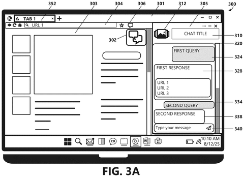 Microsoft Patent Enables HTML Metadata to Power Customizable Browser-Based AI Chatbots patent drawing, sheet 3